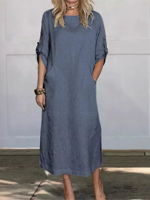https://rario10.com.br/products/vestido-de-verao-solto-casual-elegante-solido-manga-curta?variant=41637376000090