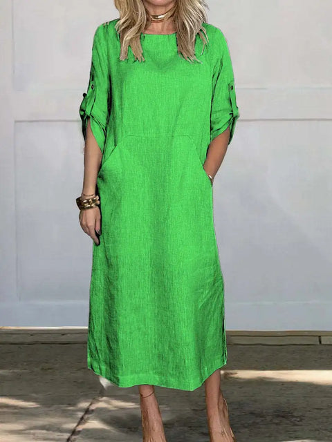 https://rario10.com.br/products/vestido-de-verao-solto-casual-elegante-solido-manga-curta?variant=41637376000090