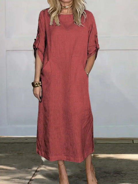 https://rario10.com.br/products/vestido-de-verao-solto-casual-elegante-solido-manga-curta?variant=41637376000090