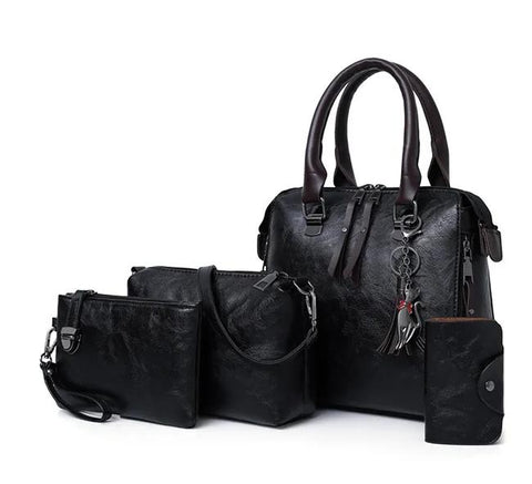 Conunto de Bolsas Femininas em Couro Media - rario10.com.br