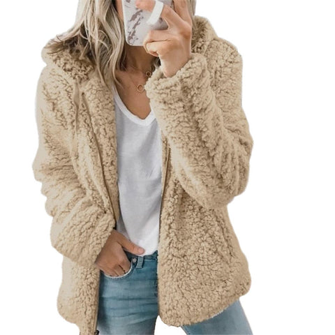 Casaco Feminino De Lã e Ziper