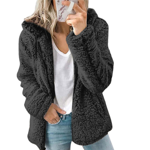 Casaco Feminino De Lã e Ziper