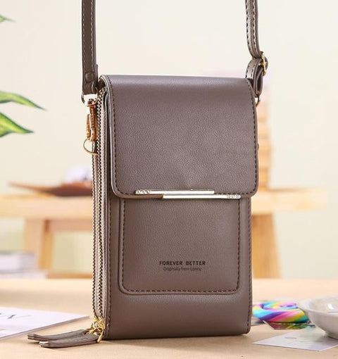 Bolsa de Couro Legítimo Forever -rario10.com.br