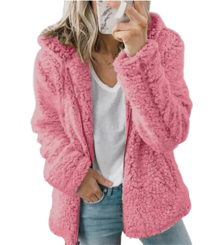 Casaco Feminino De Lã e Ziper