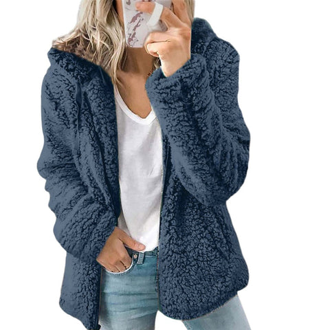Casaco Feminino De Lã e Ziper